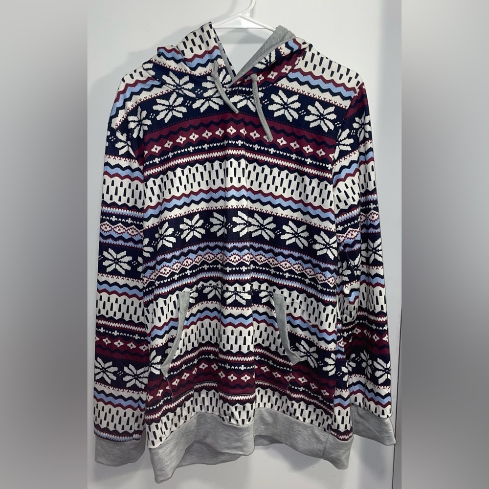 Women's Multicolor Aztec Patterned Hoodie
